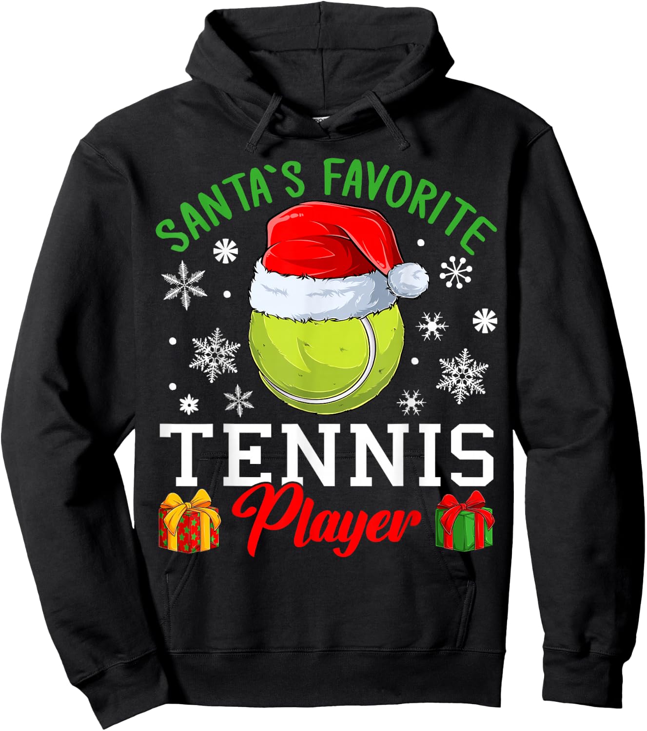 Tennis Christmas - Santa´s favorite Tennis player Hoodie - Hoodie | Black