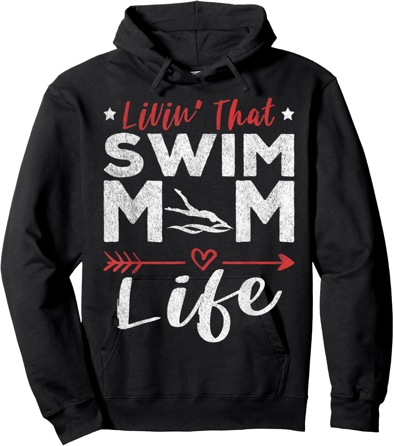 Funny Swim Mom Swimming Mom Swimmer Mom Hoodie - Hoodie | Black