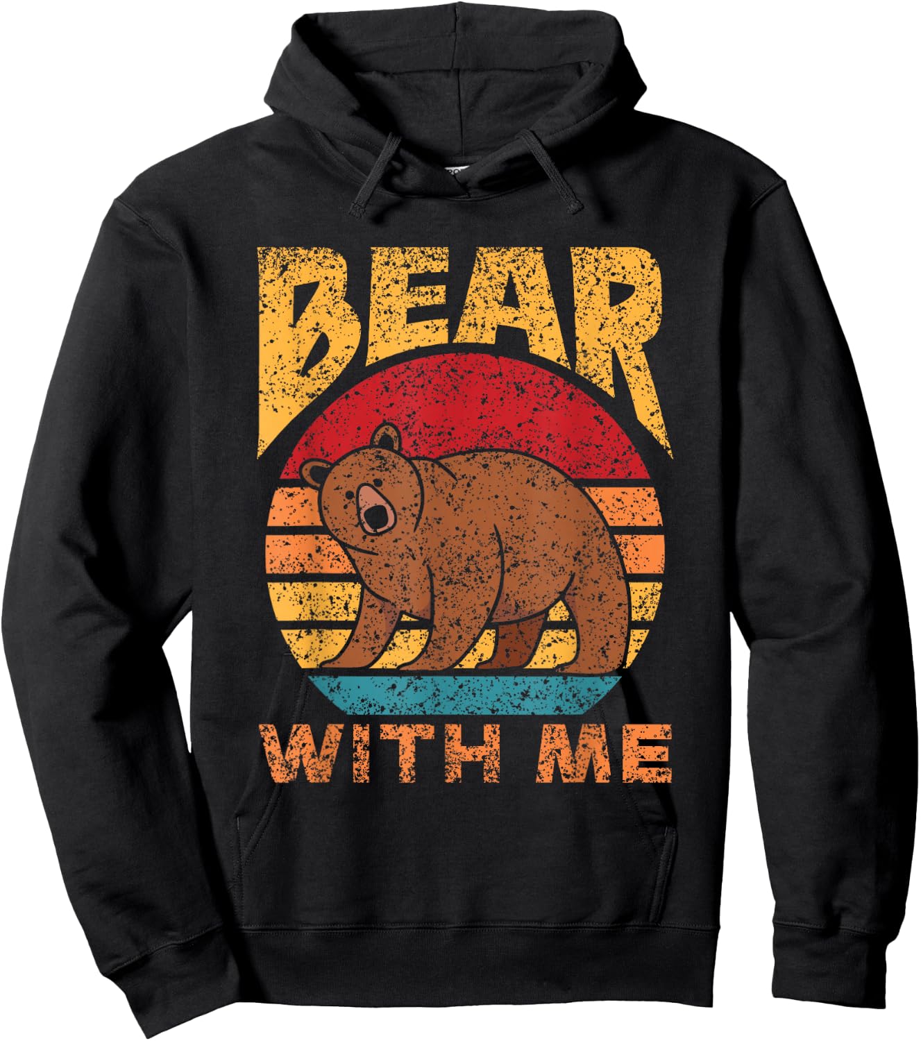 Bear With Me Pun Bears Animal Lover Bear Hoodie - Hoodie | Black