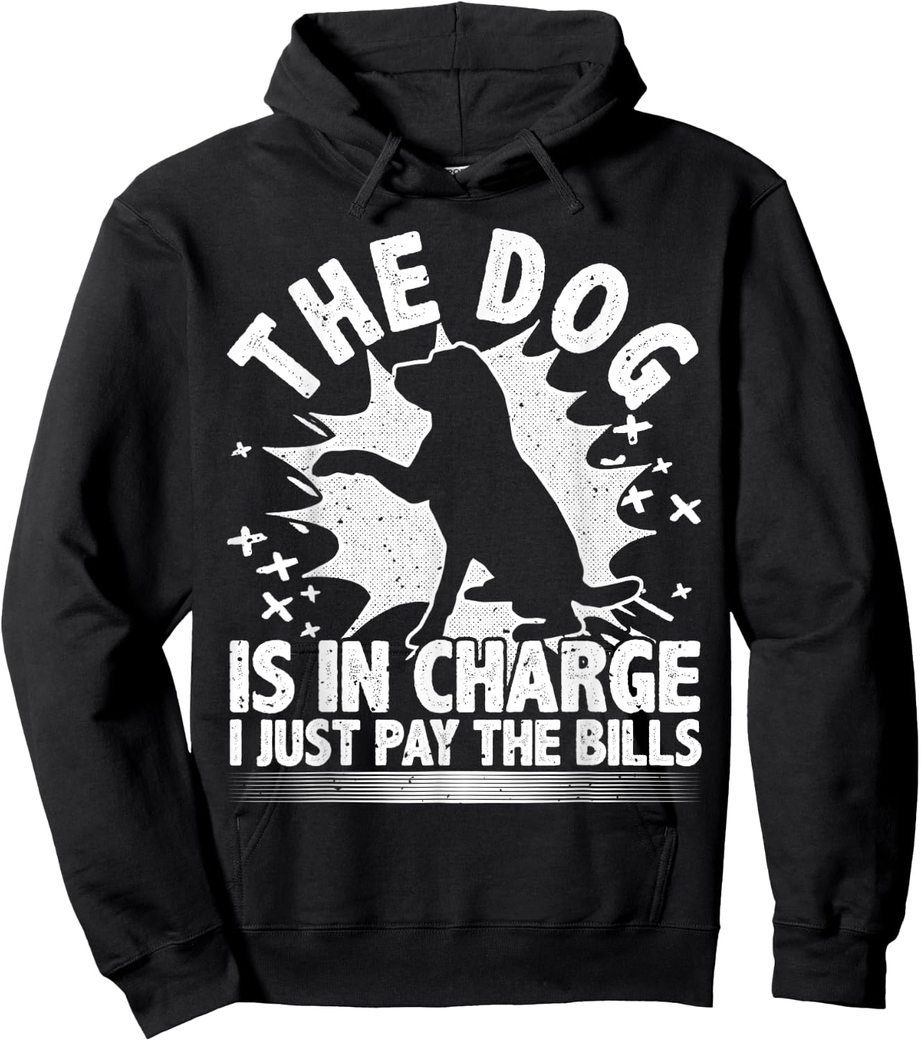 Dog Lover, Dog Is In Charge, Funny Design For Dog Owners Women Hoodie - Hoodie | Black