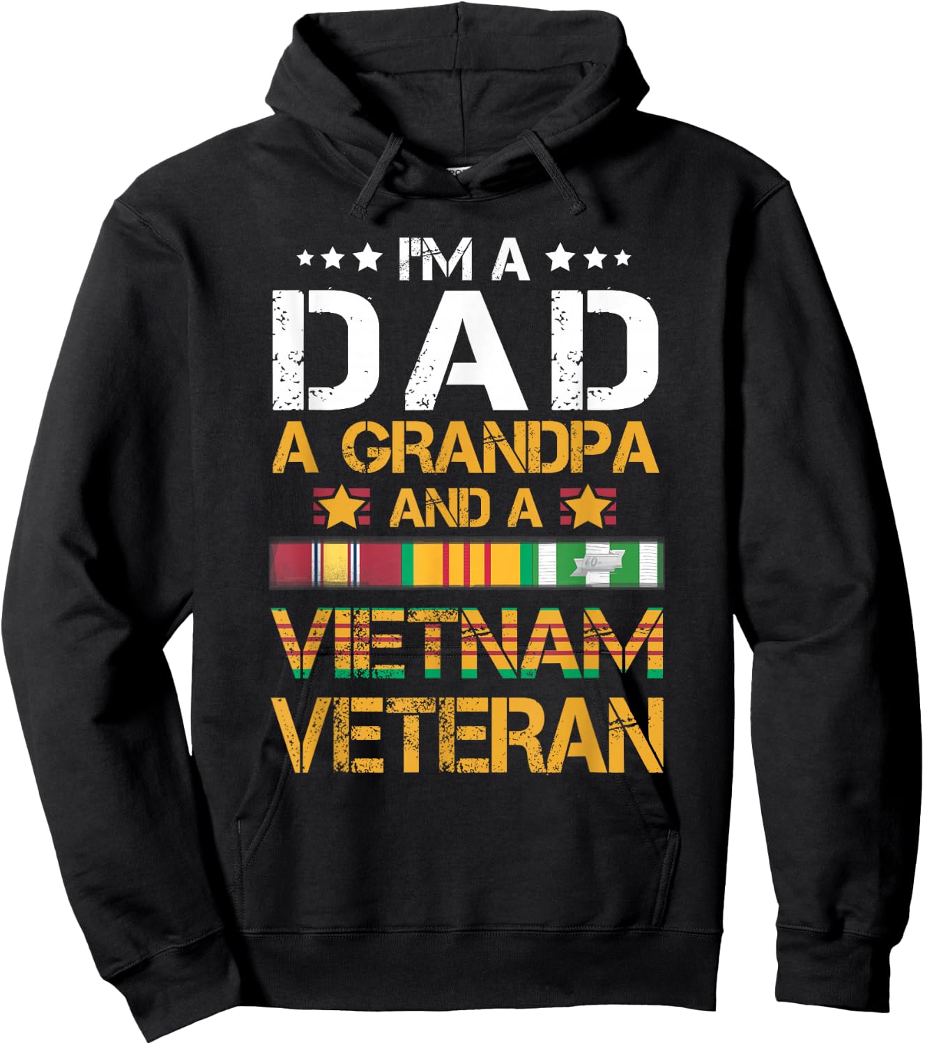 I'm A Dad Grandpa and A Vietnam Veteran US Army Vet Hoodie - Hoodie | Black