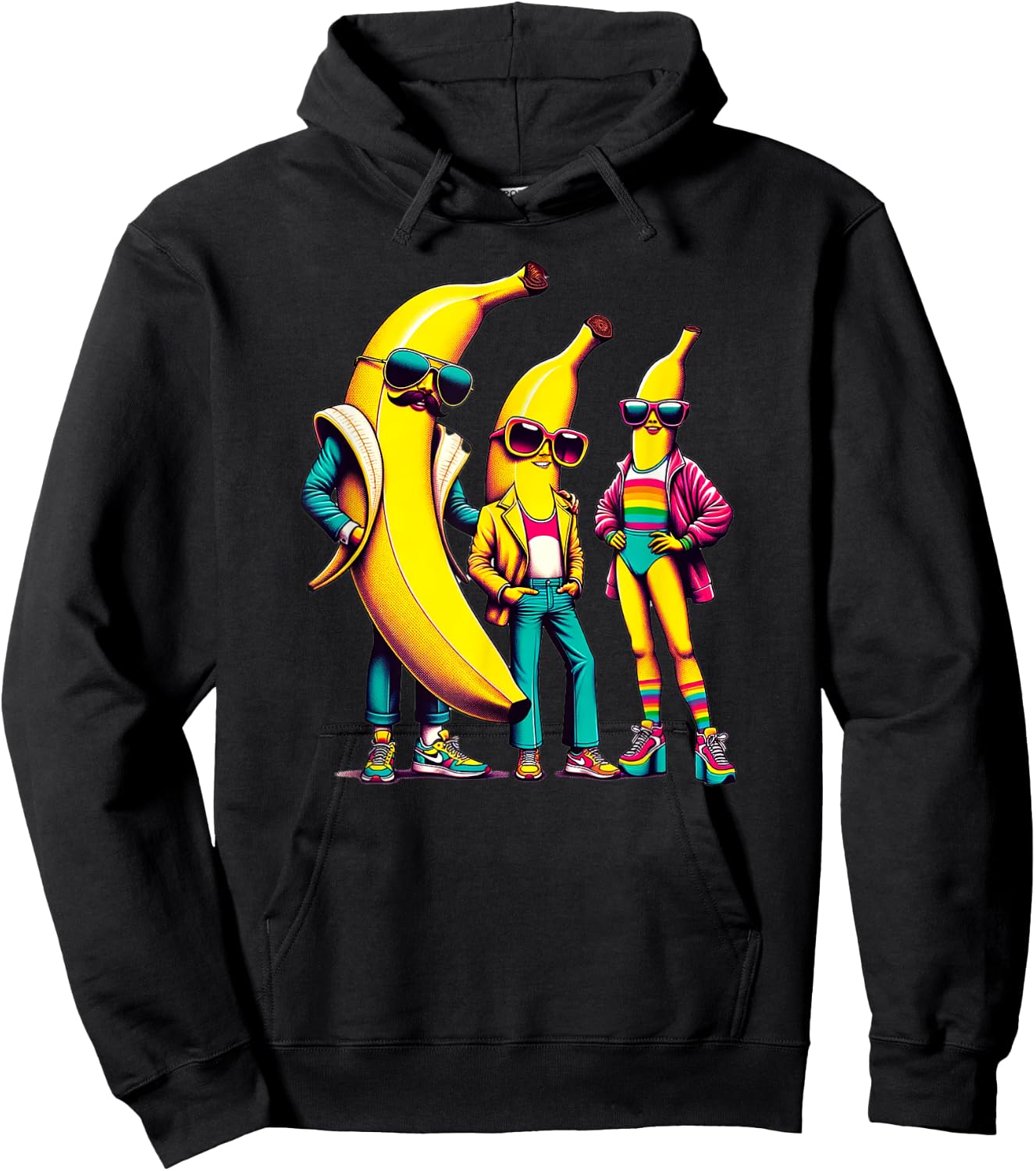 Banana Fun Run Family Outfit for Family Runners Costume Hoodie - Hoodie | Black