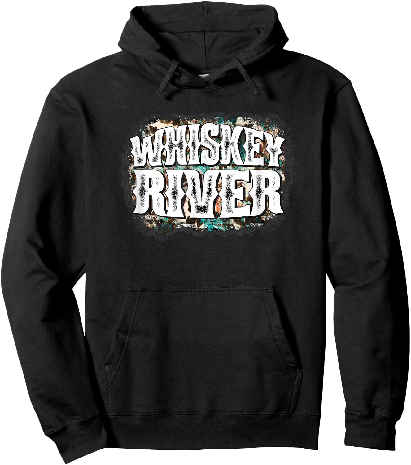 Funny Whiskey River Western Country Woman Man Hoodie - Hoodie | Black
