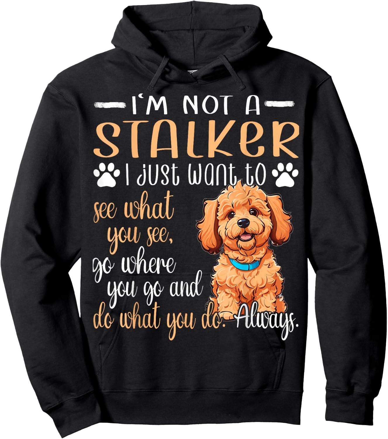 Mini Goldendoodle Dad Travel Accessories Mini Golden Doodle Hoodie - Hoodie | Black