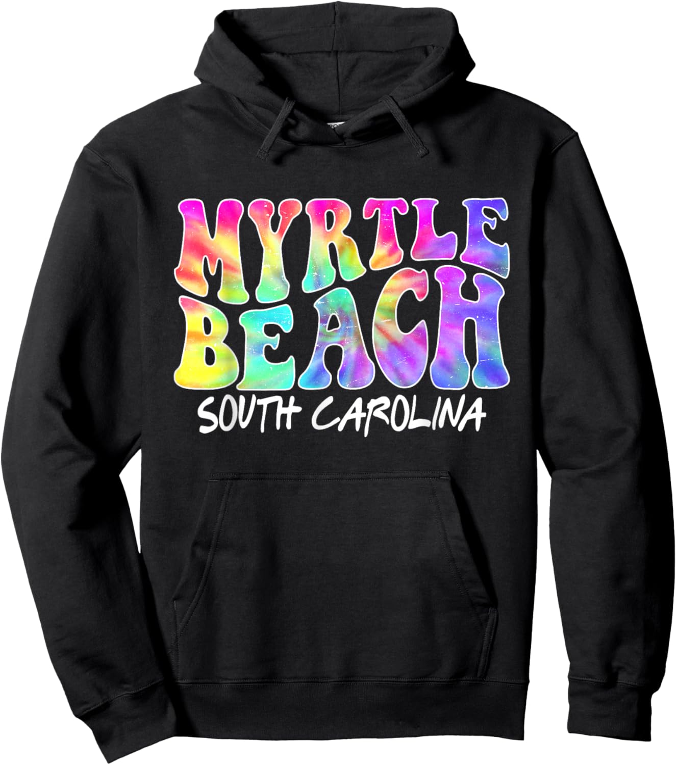 South Carolina Tie Dye Myrtle Beach Family Vacation Mom Girl Hoodie - Hoodie | Black