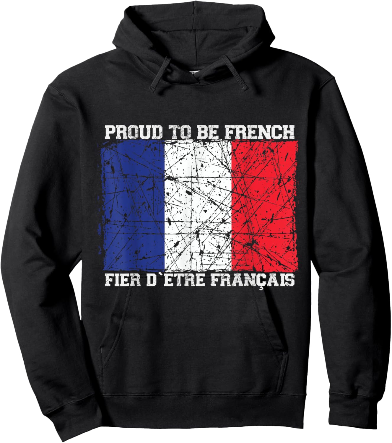 I am proud to be French with French flag Hoodie - Hoodie | Black