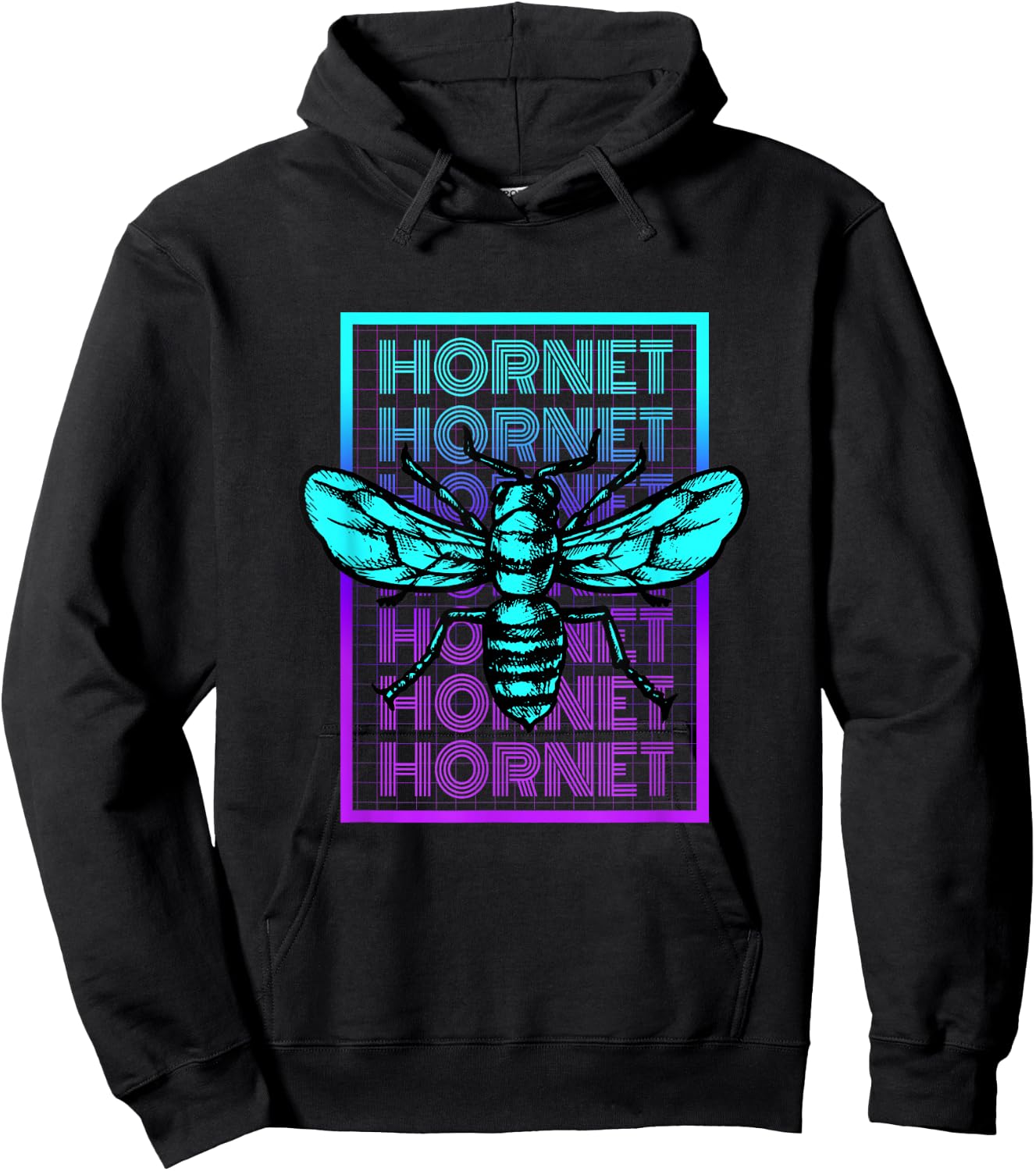 Hornet Insect Vintage Retro Hornet Hoodie - Hoodie | Black