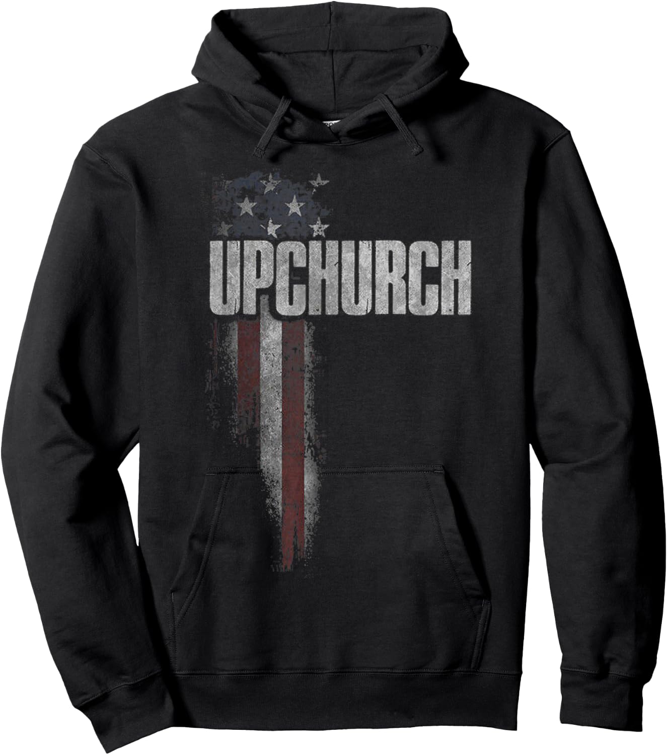 Upchurch Family American Flag Hoodie - Hoodie | Black