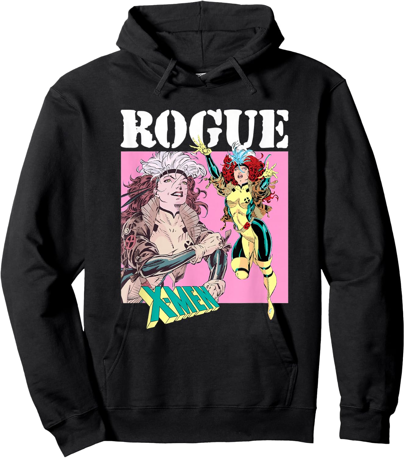 Marvel X-Men Rogue Character Spotlight Vintage Poster Hoodie - Hoodie | Black
