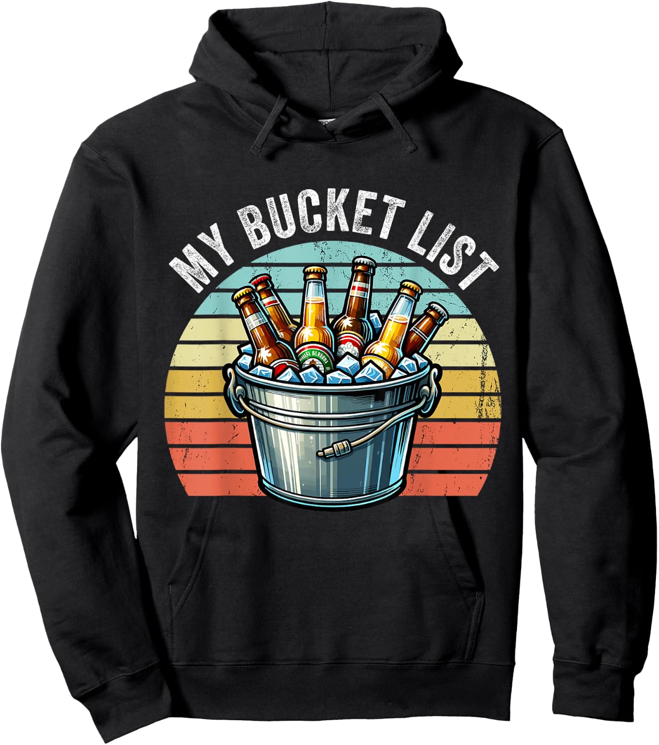 My Bucket List Funny Beer Drinking Birthday Bar Party Hoodie - Hoodie | Black