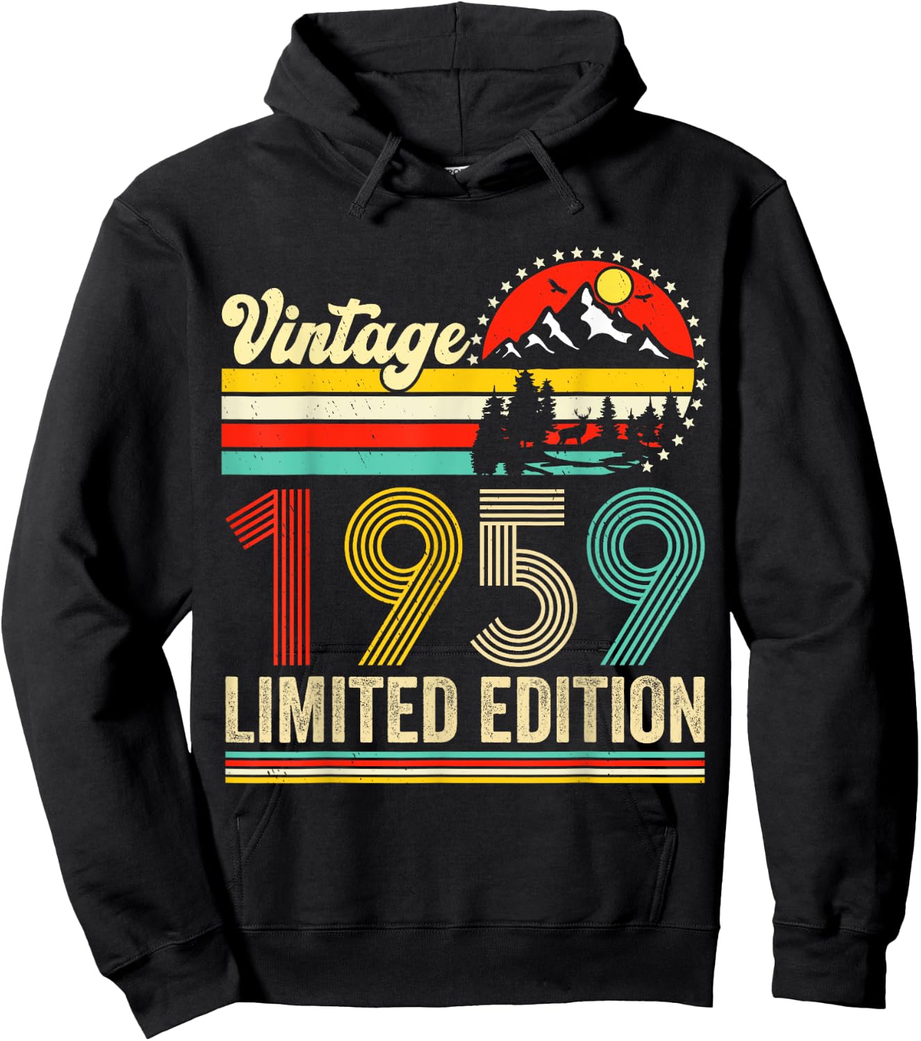 Vintage 1959 Limited Edition 66 years Old 66th Birthday Hoodie - Hoodie | Black