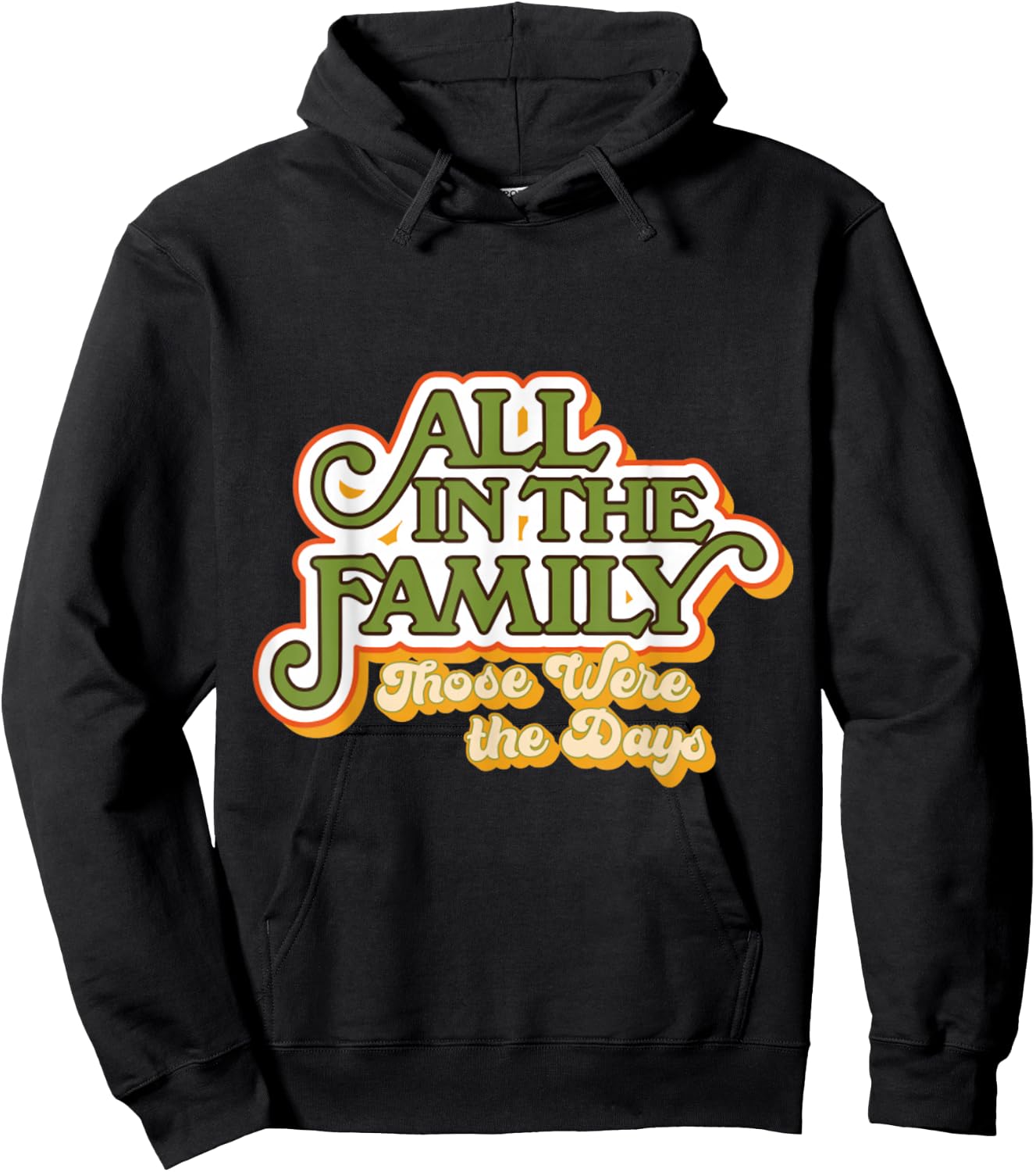 All In The Family Vintage Hoodie - Hoodie | Black