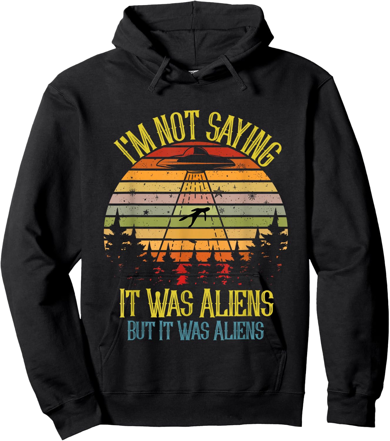 I'm Not Saying It Was Aliens But It Was Space Ship Meme Hoodie - Hoodie | Black