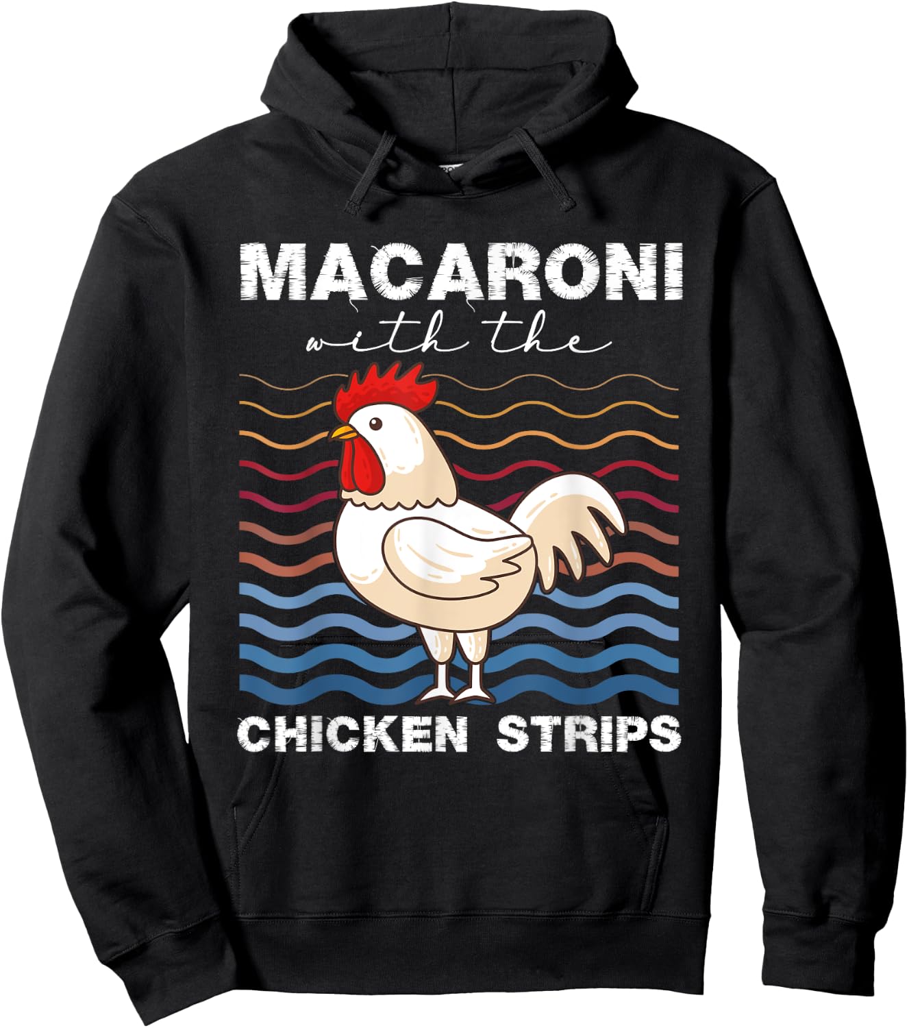 Macaroni With The Chicken Strips Chicken Farmer Hoodie - Hoodie | Black