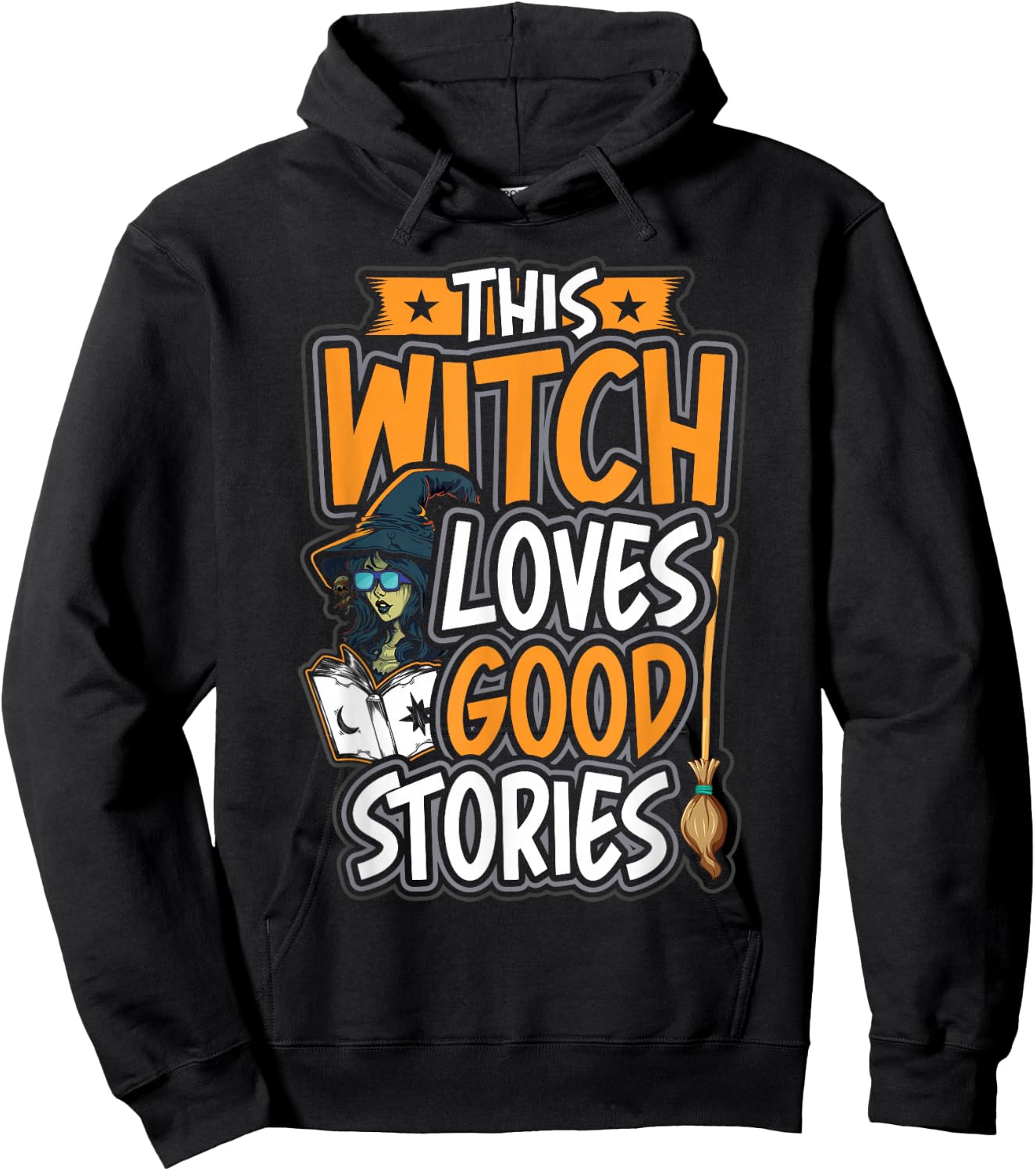 Halloween Library Witch book lover Librarian Reading Teacher Hoodie - Hoodie | Black