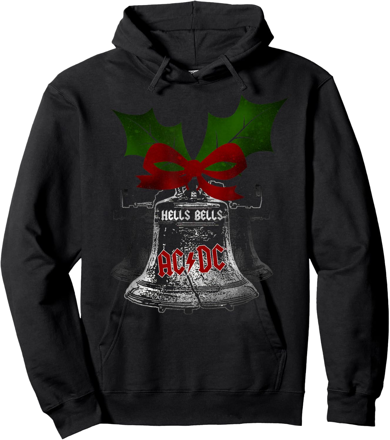 Official AC/DC Hells Bells Christmas Merch for Music Fans Hoodie - Hoodie | Black