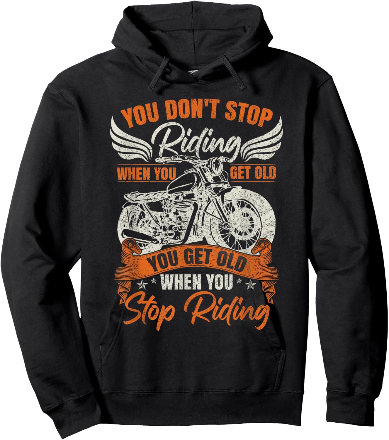 Vintage Motorbike Motorcycle Hoodie - Hoodie | Black