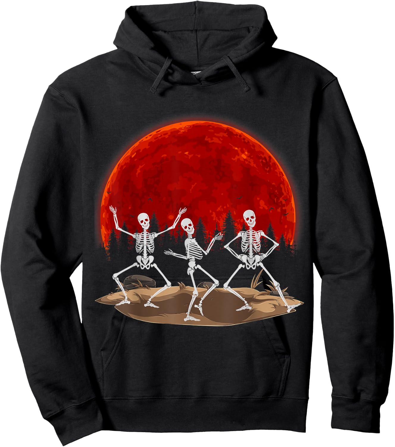 Funny Rocker Skeleton Hand Rock On Costume Halloween Hoodie - Hoodie | Black