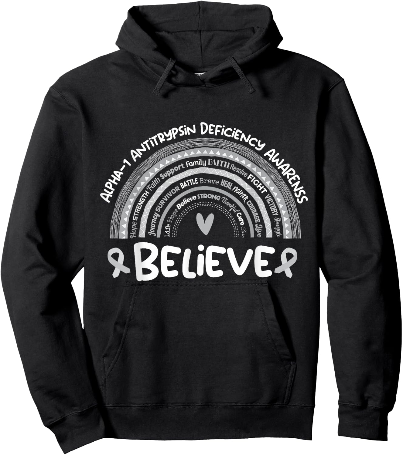 Believe | Alpha-1 Antitrypsin Deficiency Awareness Month Hoodie - Hoodie | Black