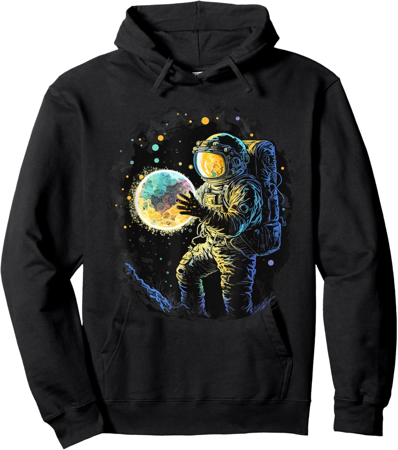 Astronaut Space Novelty Graphic Men Women Kids Funny Space Hoodie - Hoodie | Black