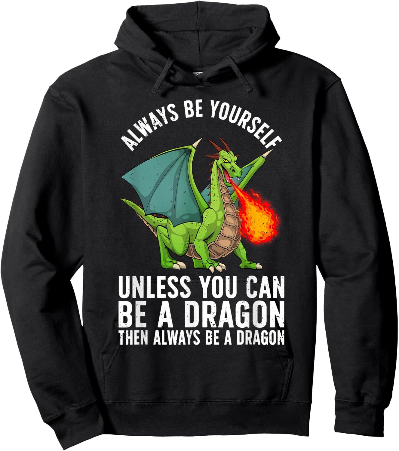 Funny Dragon Design Women Kids Fantasy Dragon Lover Hoodie - Hoodie | Black