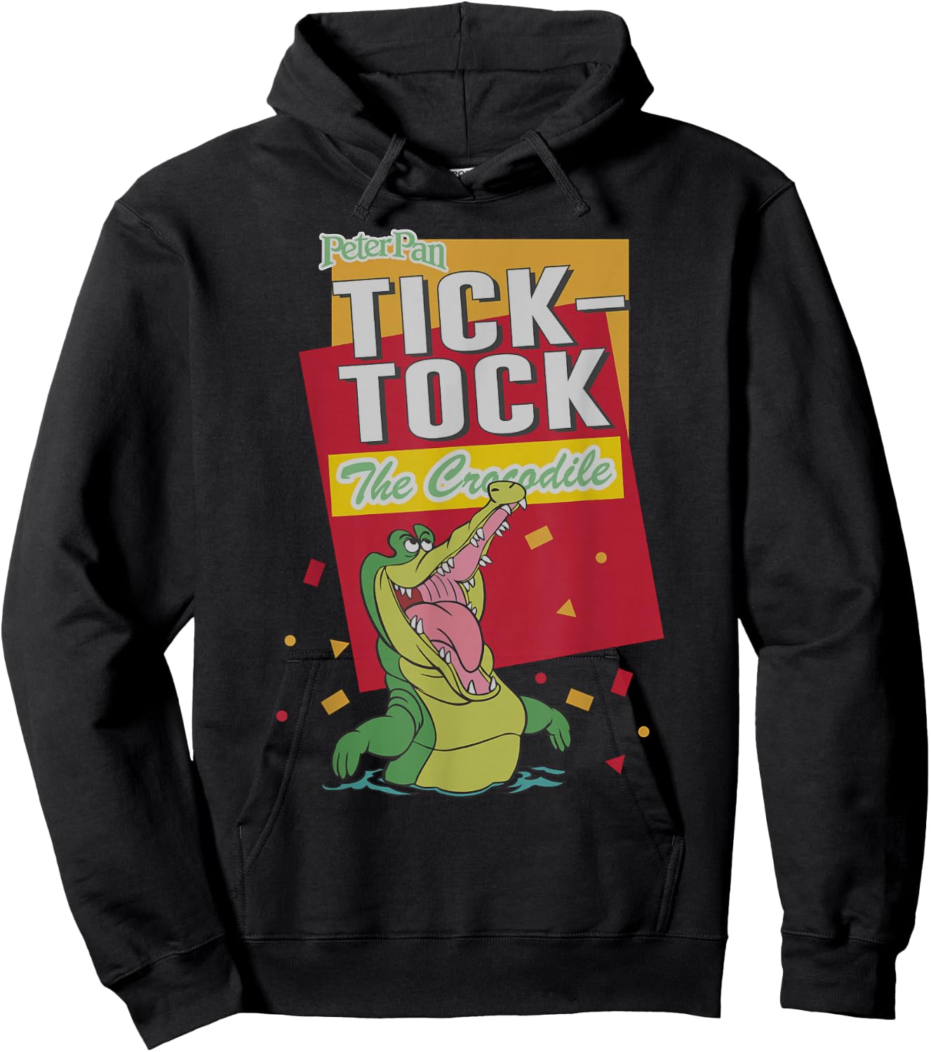 Disney Peter Pan Tick-Tock The Crocodile Confetti Poster Hoodie - Hoodie | Black