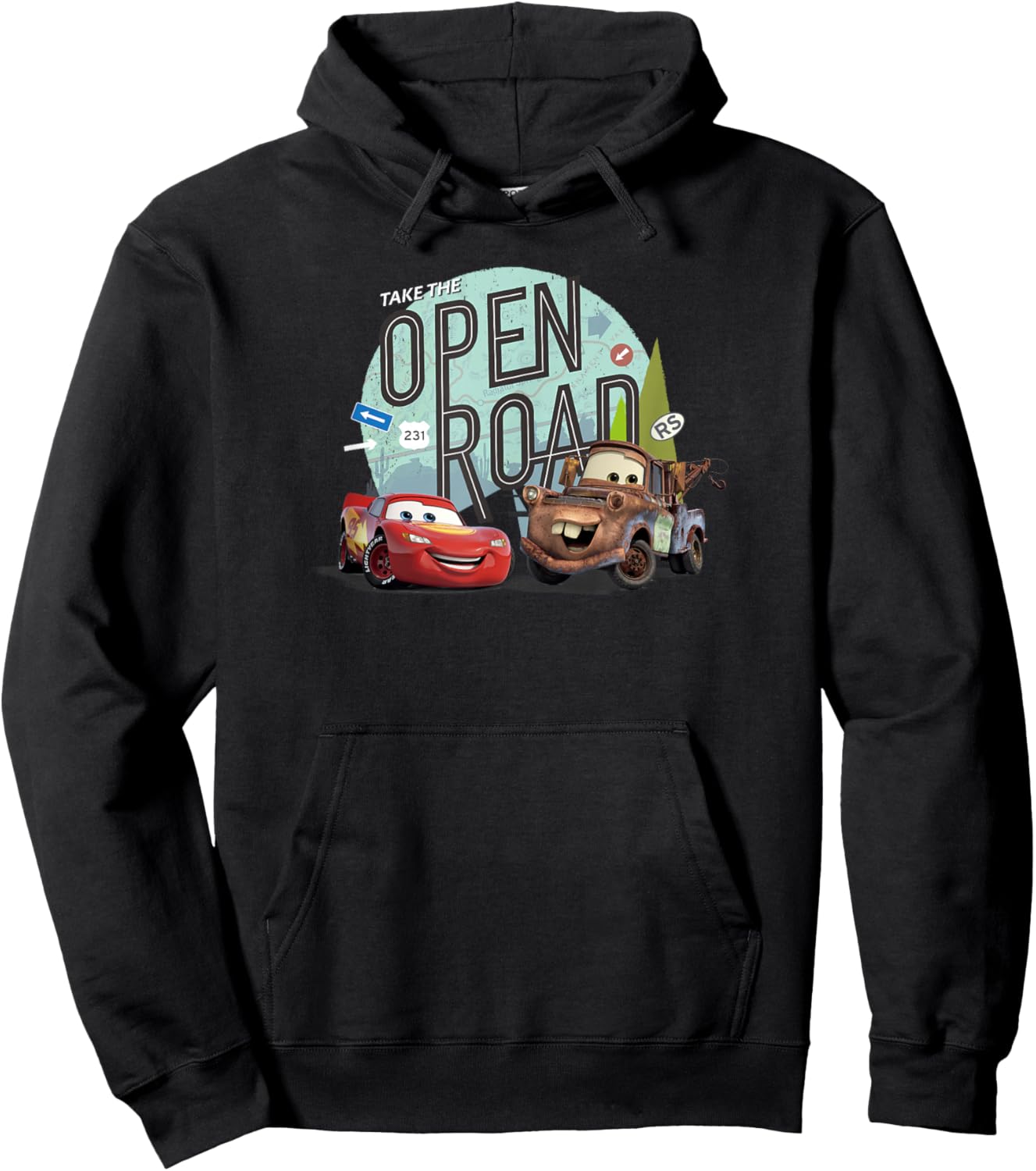Disney Pixar Cars on the Road Take the Open Road Hoodie - Hoodie | Black