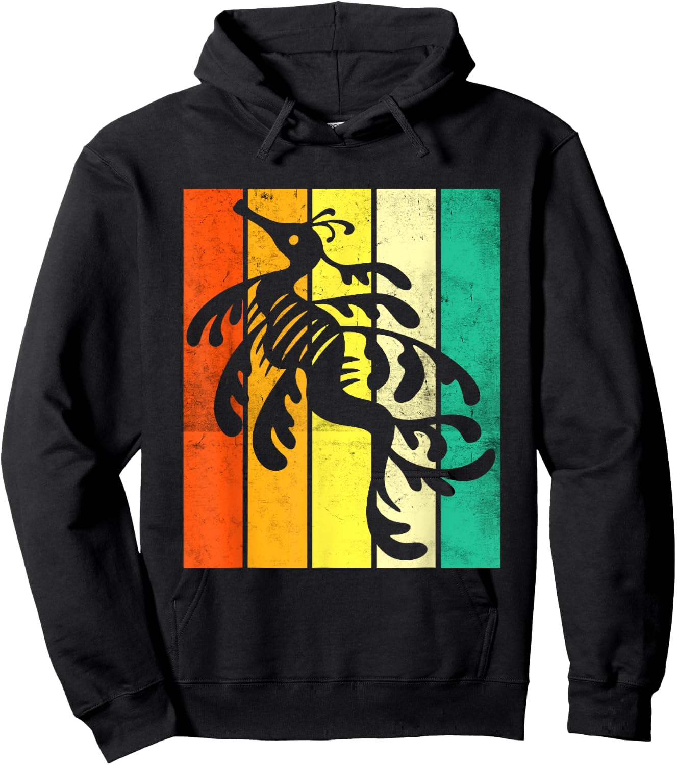 Love Leafy Seadragon Lover Vintage Leafy Sea Dragon Hoodie - Hoodie | Black