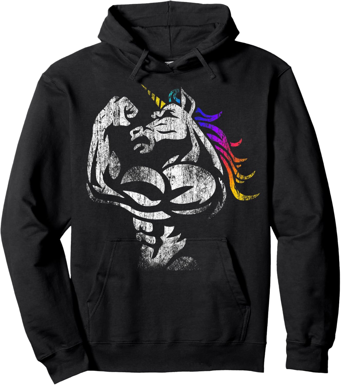 Muscle Unicorn Workout Father's Day Gift Weight Lifting Gym Hoodie - Hoodie | Black