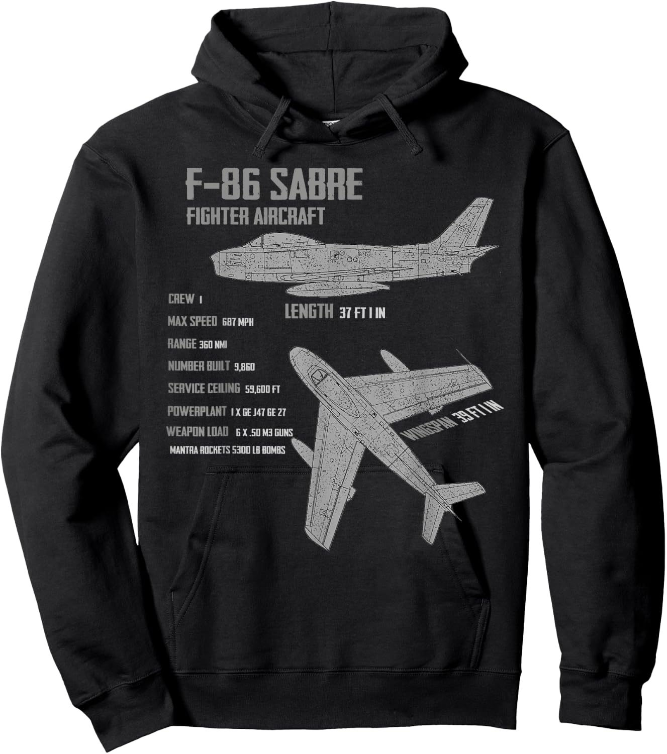 F-86 Sabre Hoodie - Hoodie | Black