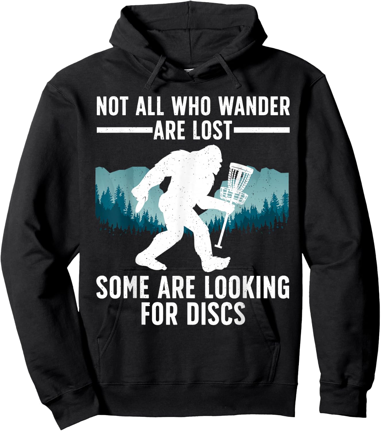 Funny Disc Golf Women Bigfoot Basket Golf Players Hoodie - Hoodie | Black