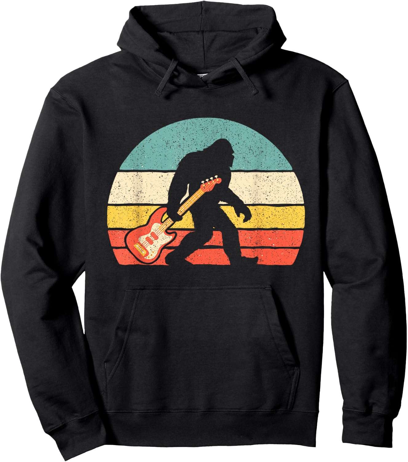 Bigfoot Bass Guitar - Bass Player Bassist Music Guitarist Hoodie - Hoodie | Black