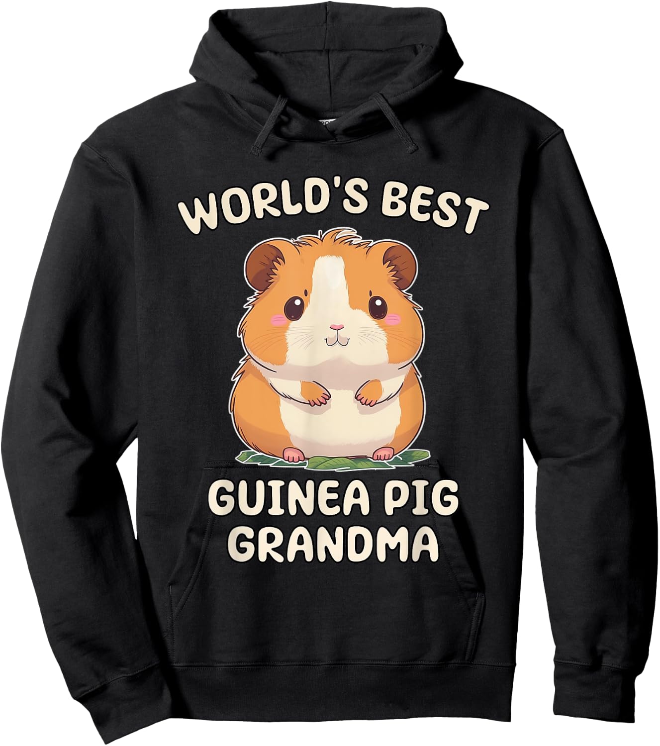 Funny World's Best Guinea Pig Grandma Nana Hoodie - Hoodie | Black