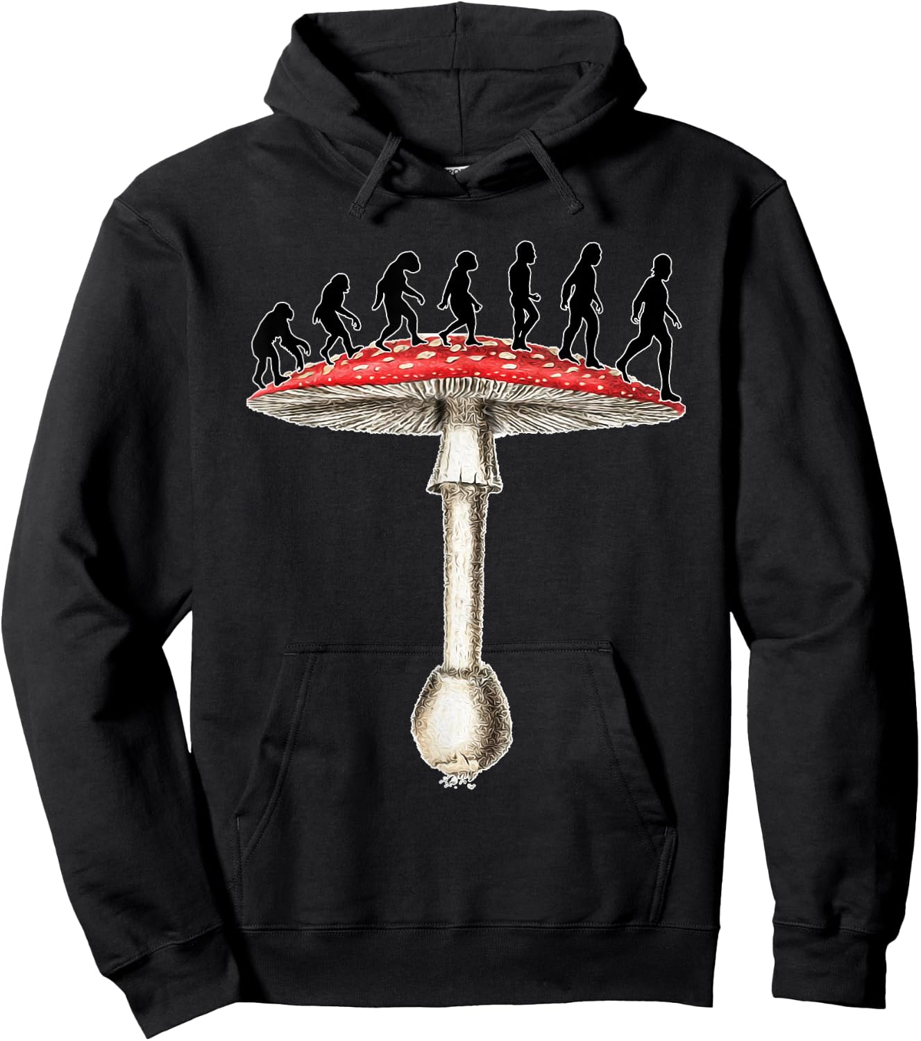 Stoned Ape Funny Theory Microdosing since Ancient Times Hoodie - Hoodie | Black
