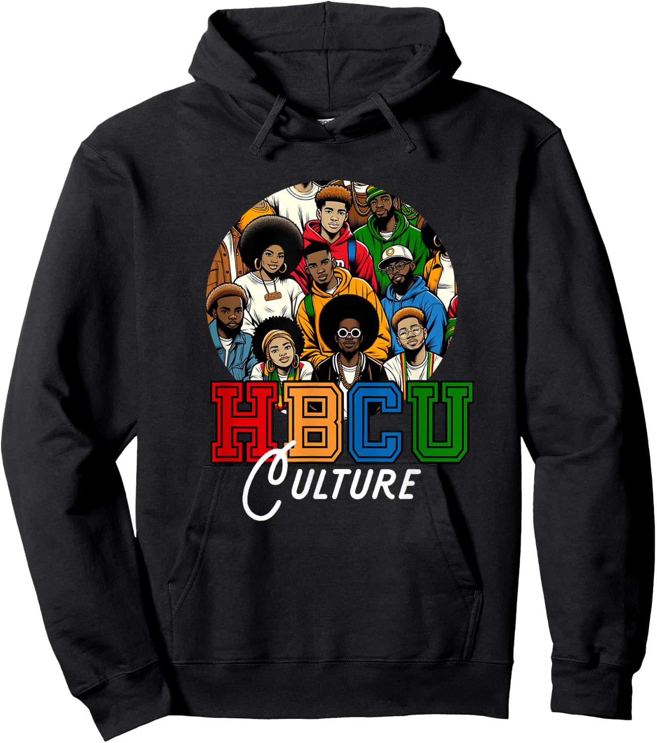 HBCU Culture Men and Women Grad Hoodie - Hoodie | Black
