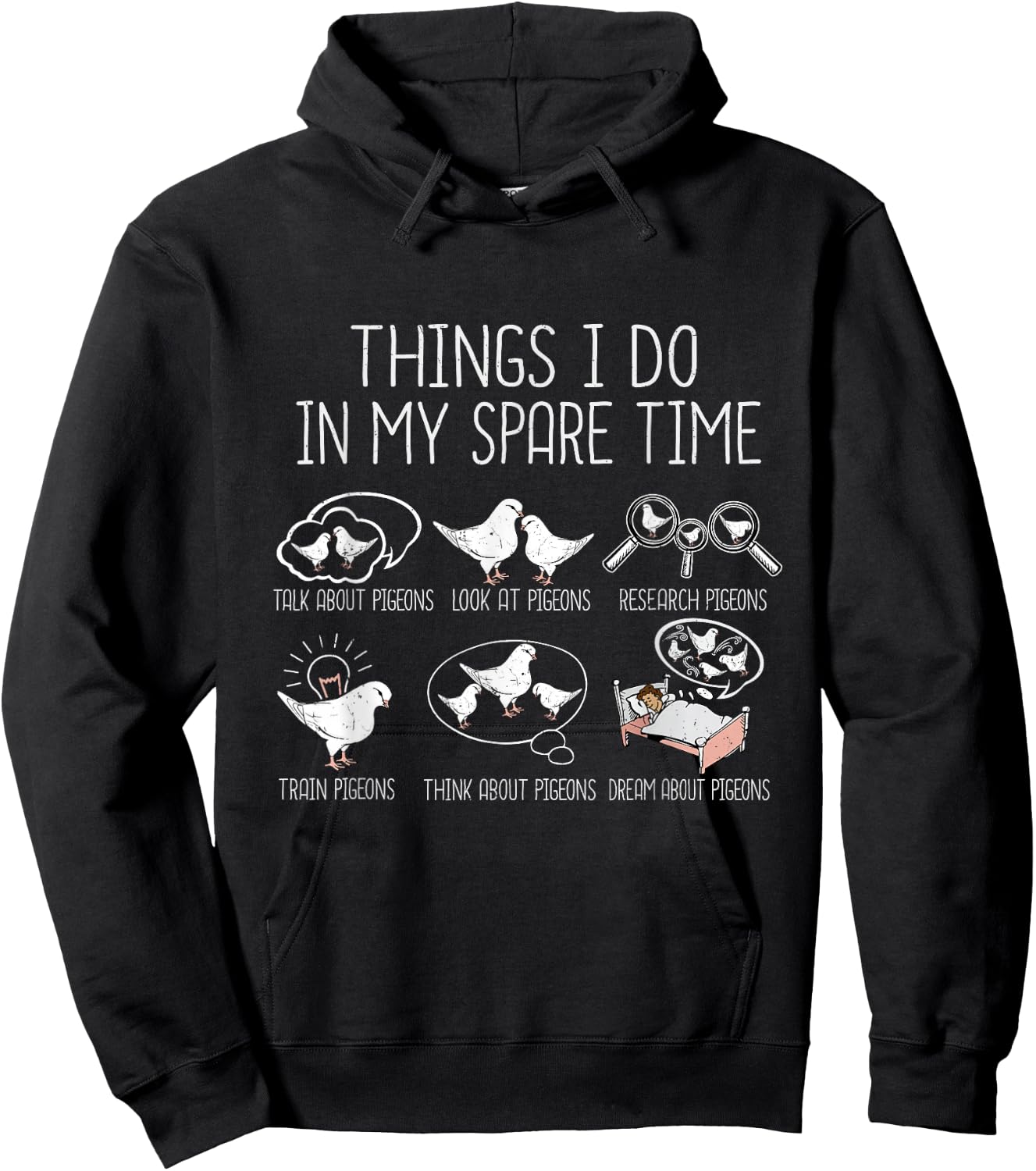 Pigeon Breeding Men Pigeon Racing Lover King Pigeon Hoodie - Hoodie | Black