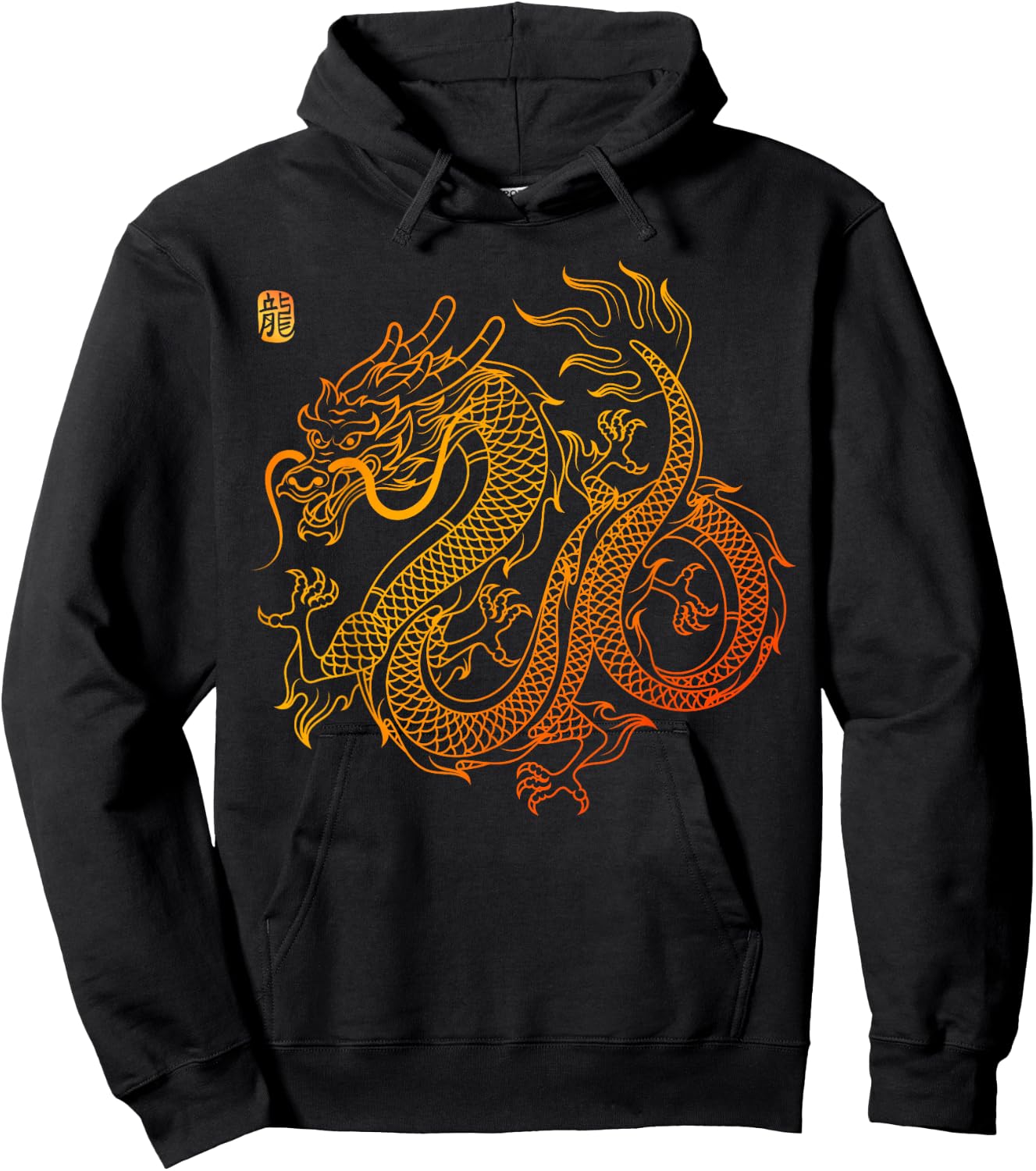 Chinese Dragon Hoodie - Hoodie | Black