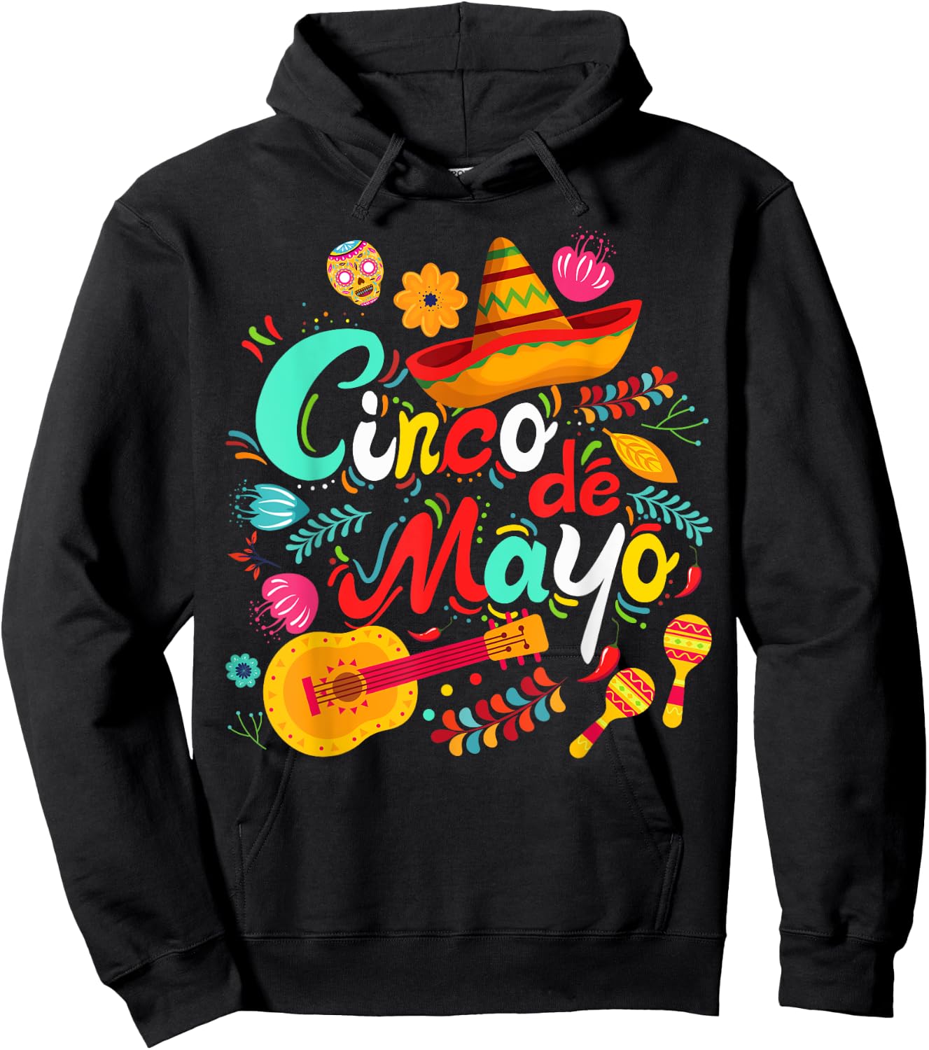 Cinco De Mayo Shirt Mexican Fiesta 5 De Mayo Women Men Girls Hoodie - Hoodie | Black