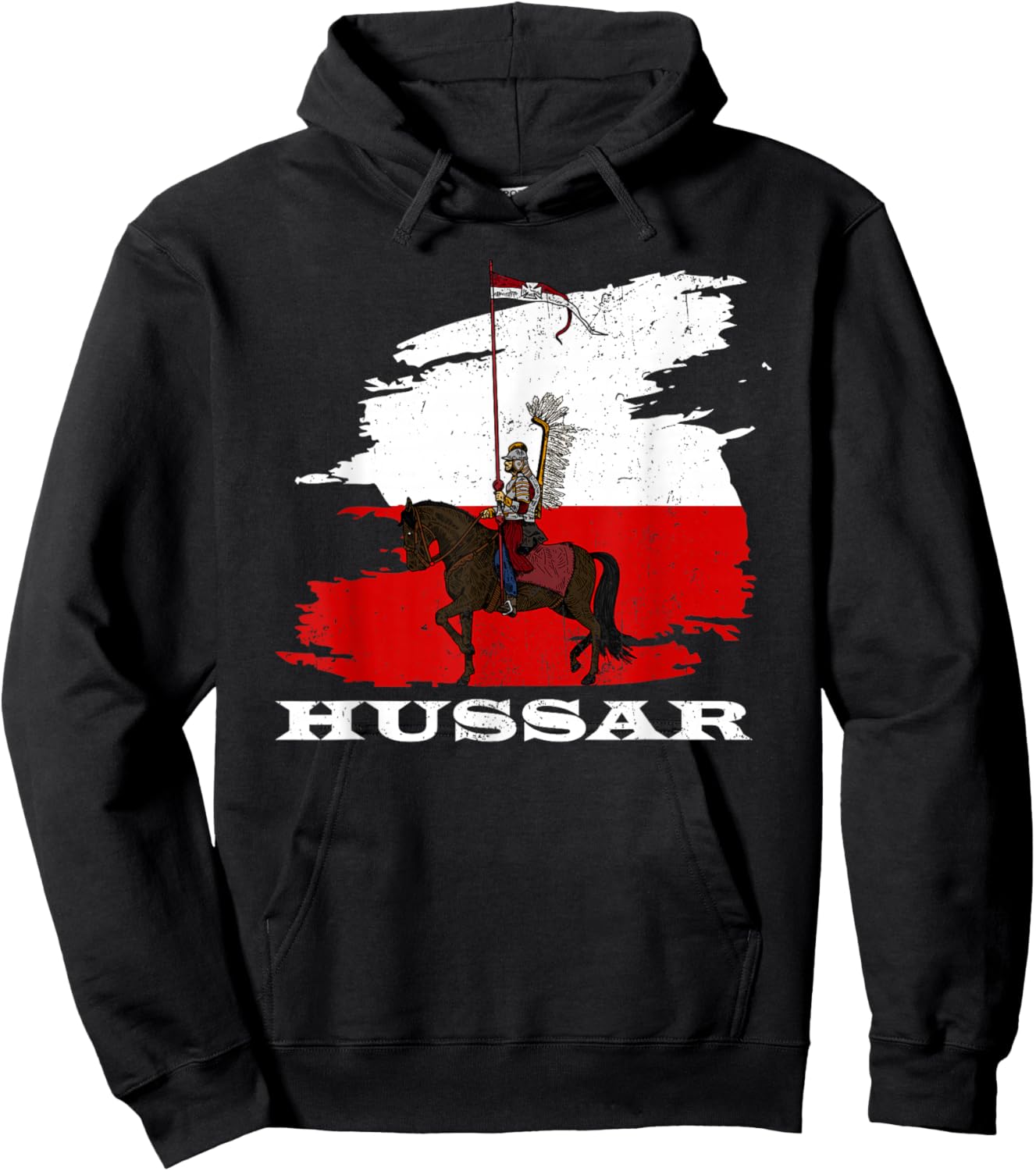 Poland husaria Polish winged hussars military Polska Krakow Hoodie - Hoodie | Black