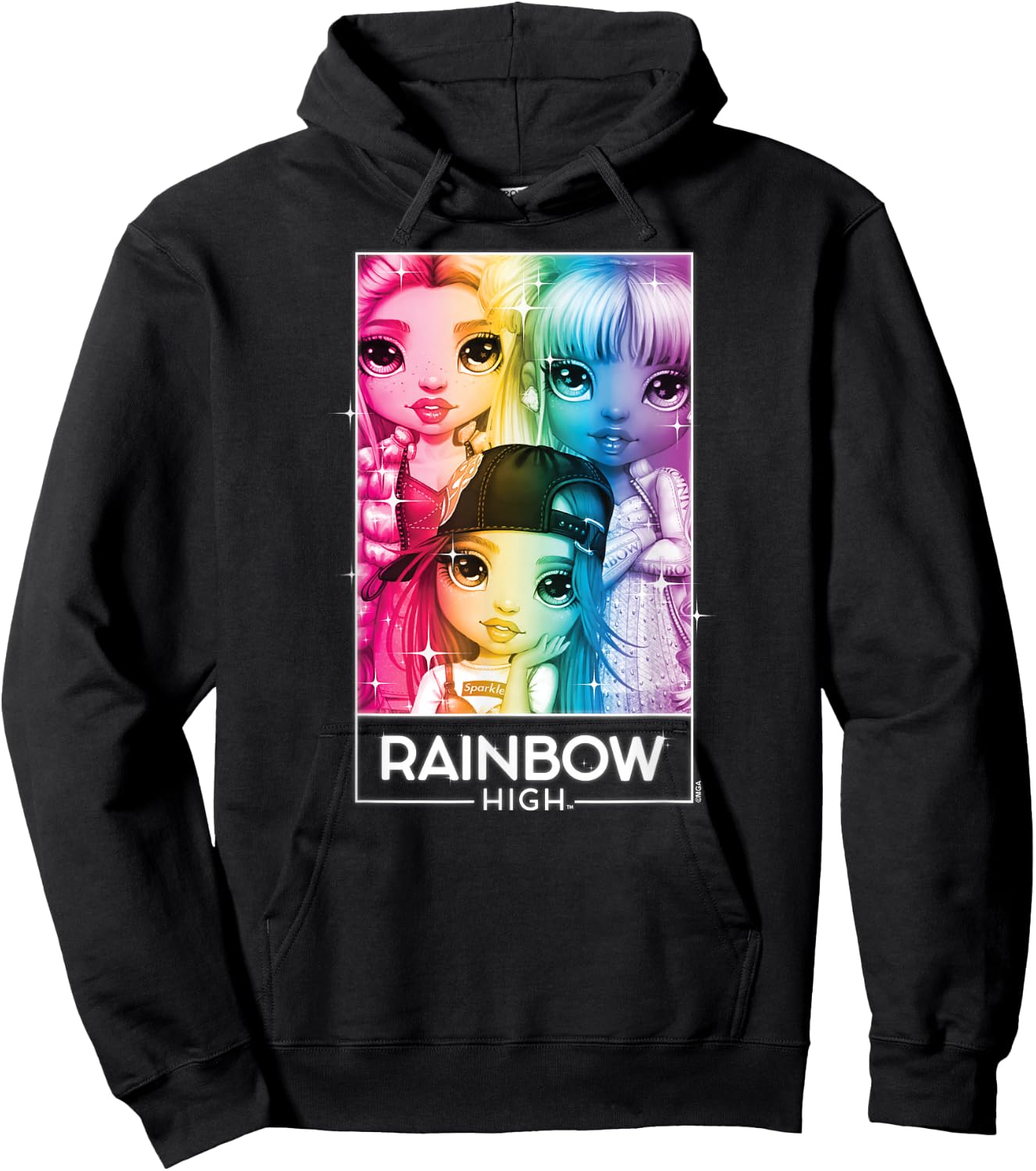 Rainbow High - Rainbow Sparkle Hoodie - Hoodie | Black