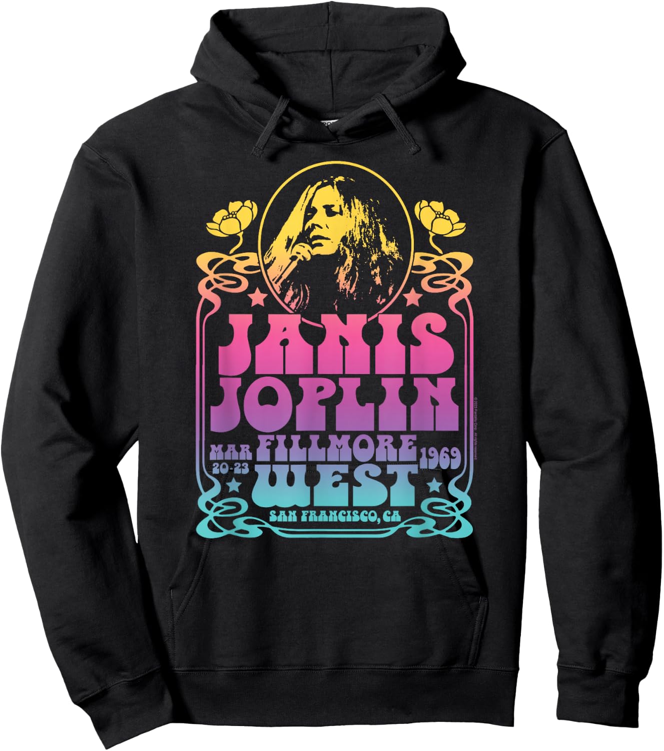 Janis Joplin - Fillmore West Hoodie - Hoodie | Black