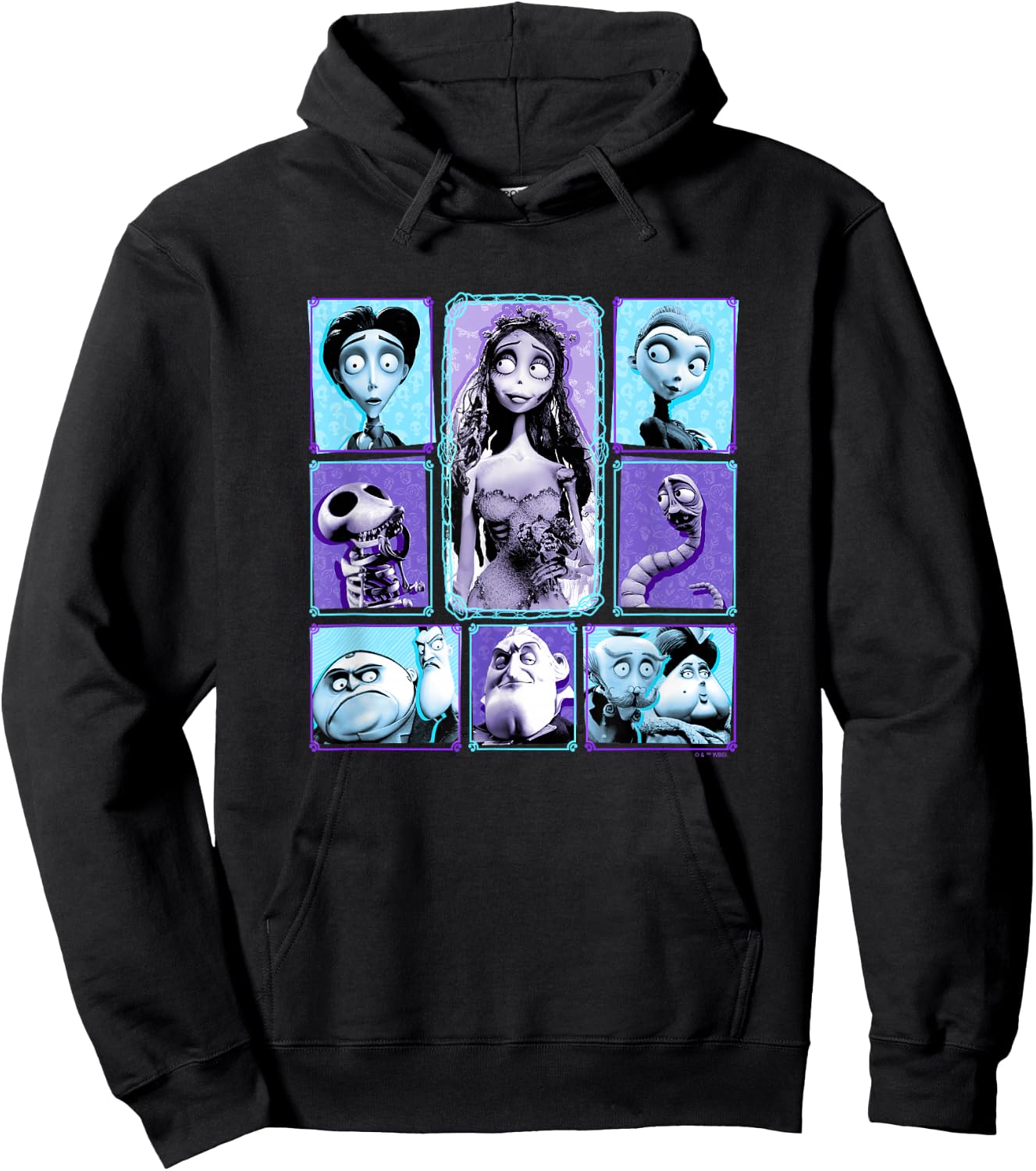 Corpse Bride Main Characters Panels Group Shot Hoodie - Hoodie | Black