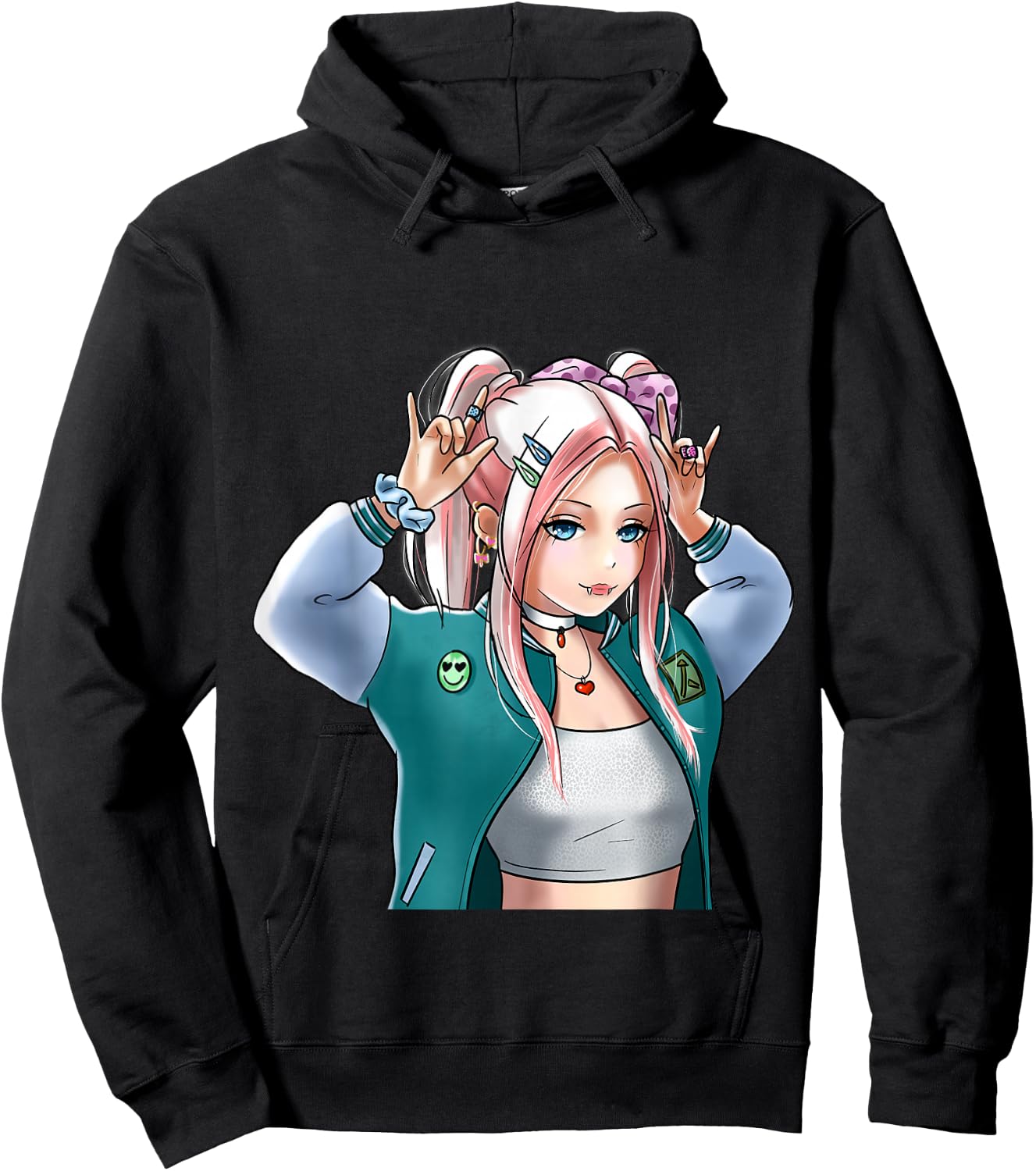 Anime Girl | Otaku Kawaii | Japanese Anime Hoodie - Hoodie | Black