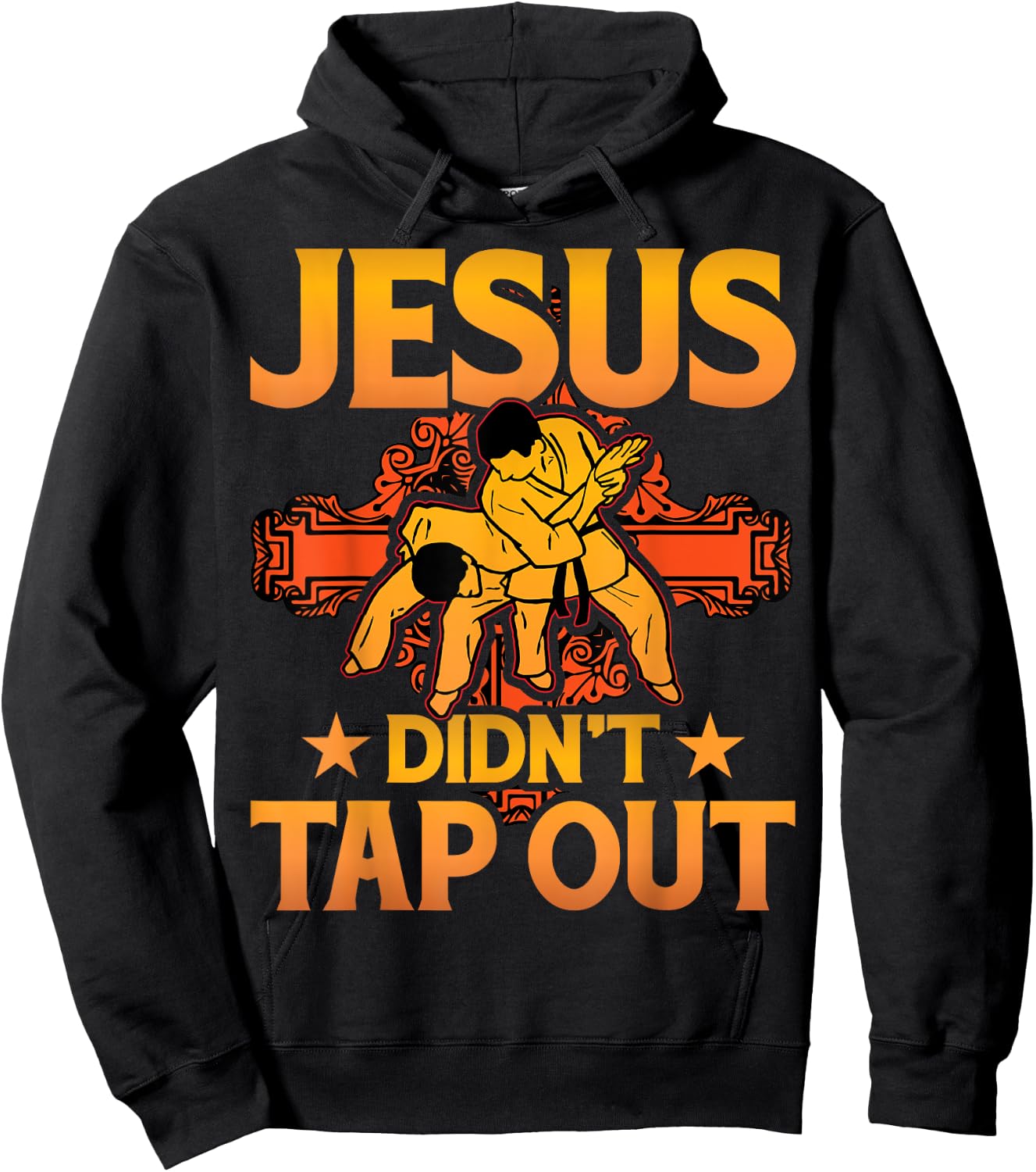 Jesus didn't tap out Brazilian Jiu-Jitsu BJJ Grappling Hoodie - Hoodie | Black