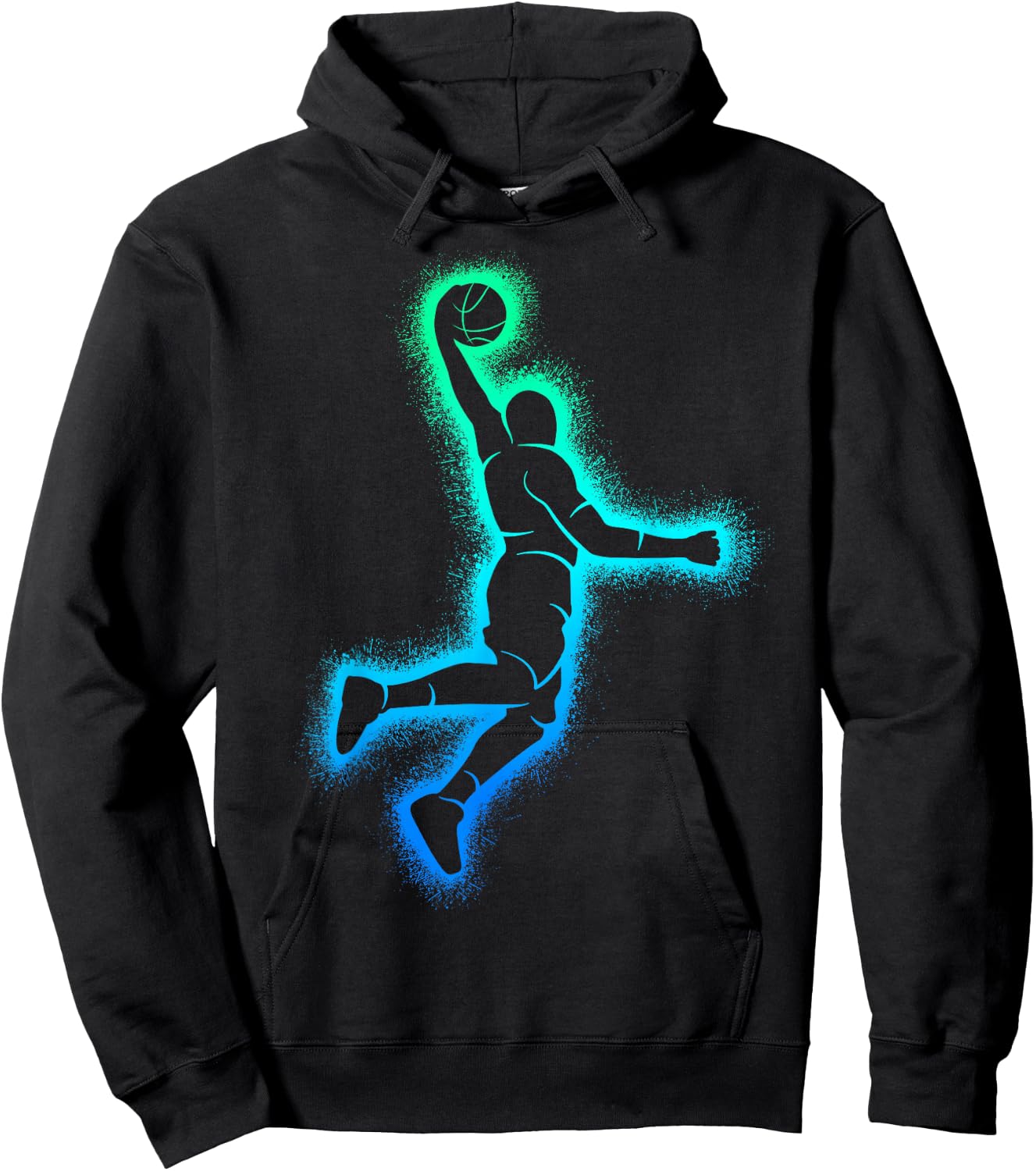 Basketball Player Dunking Men Basketball Boys Hoodie - Hoodie | Black