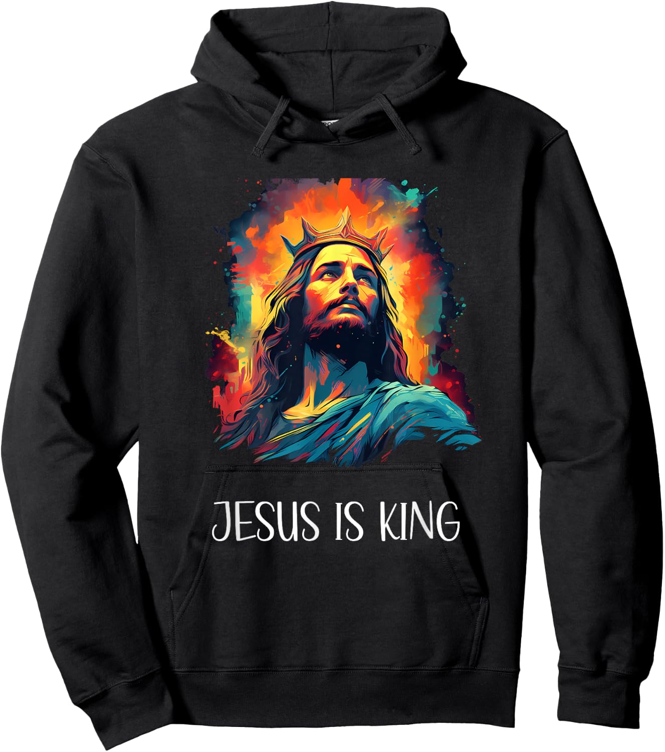 Jesus is King of Christian Faith , Women, Kids, Teens Hoodie - Hoodie | Black