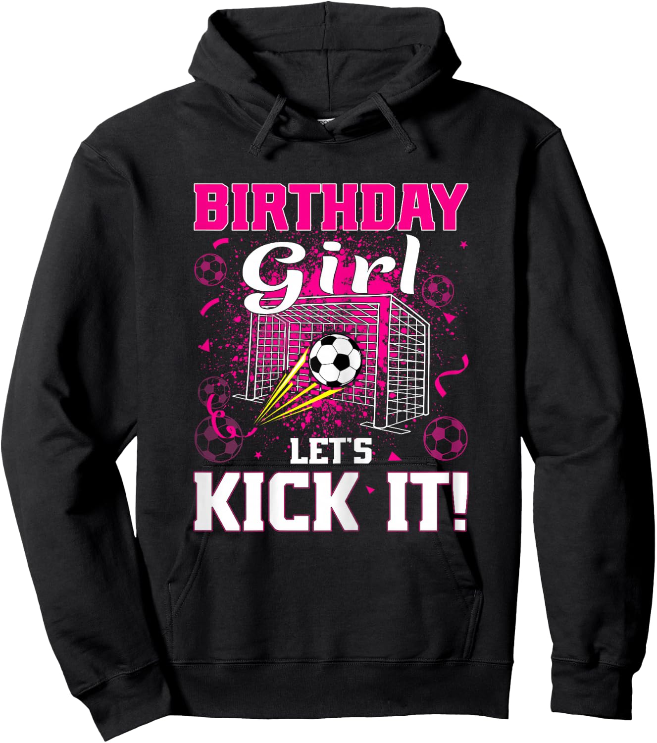 Soccer Player Girl Soccer Birthday Girl Hoodie - Hoodie | Black