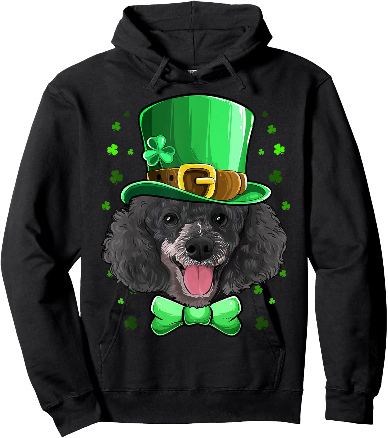 Poodle Leprechaun Costume St Patricks Day Hoodie - Hoodie | Black