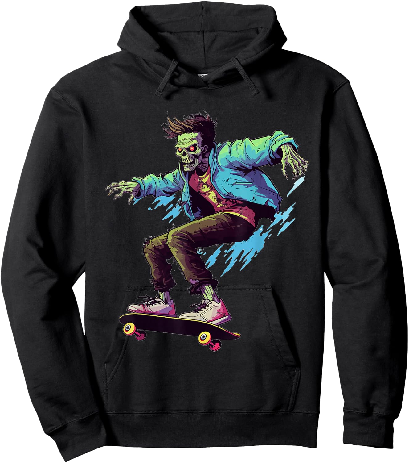 Zombie - Skateboard Skateboarder Skateboarding Skater Hoodie - Hoodie | Black