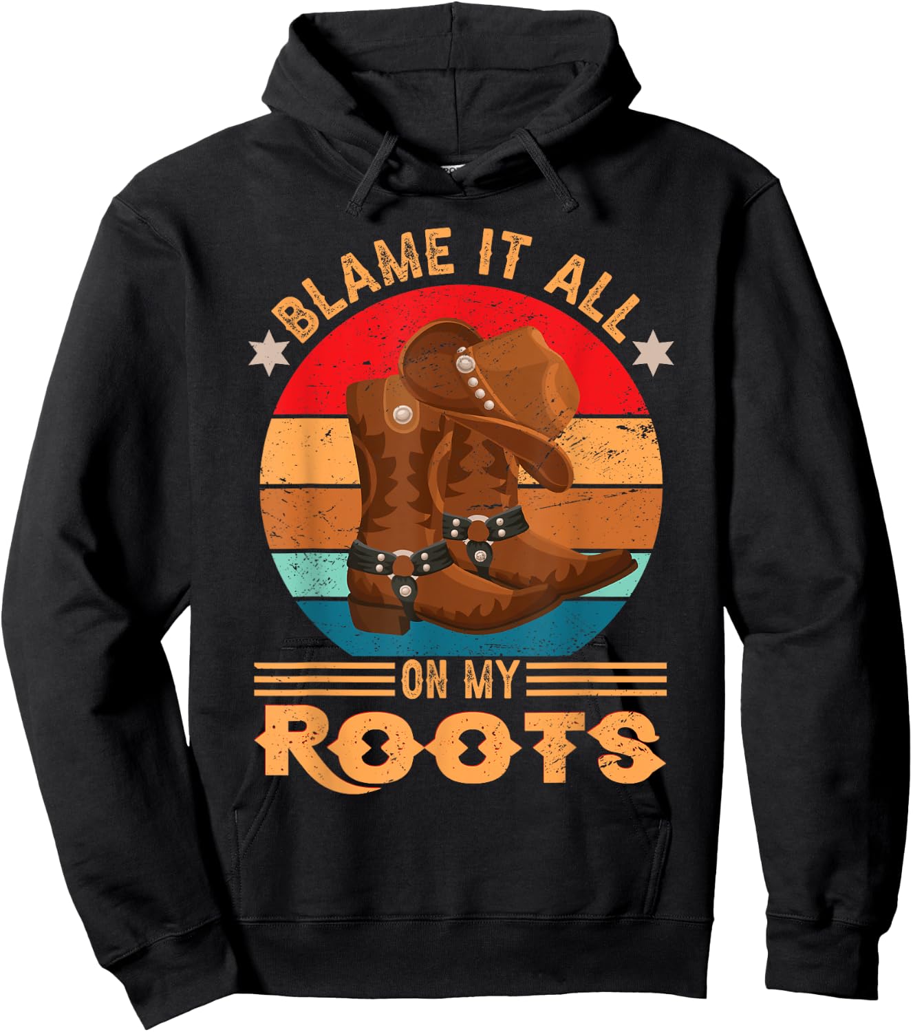 Funny Country Music Graphic Women Men Cowgirl Boots Western Hoodie - Hoodie | Black